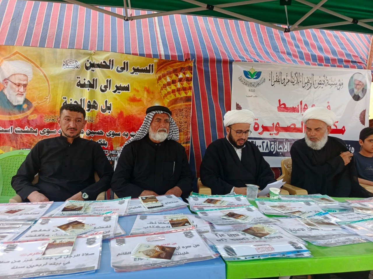 ممثلية قضاء الصويرة في واسط تواصل تقديم خدماتها وتبليغها للزائرين ضمن "موكب الوعي الحسيني"
