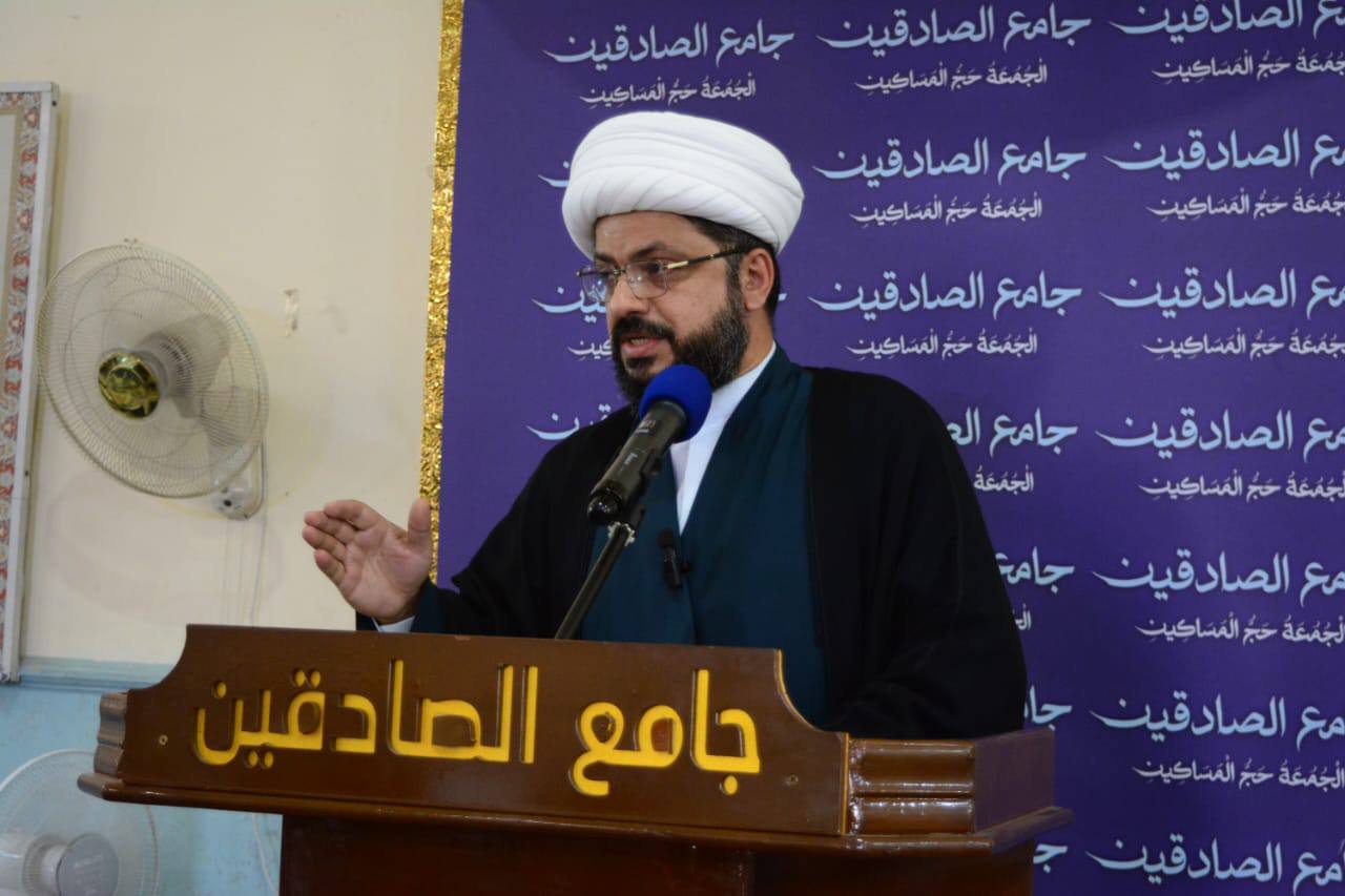 جامع الصادقين ببغداد الرصافة يشهد حضوراً إيمانياً واسعاً لأداء صلاة الجمعة بإمامة فضيلة الشيخ عمار العطية. جامع الصادقين ببغداد الرصافة يشهد حضوراً إيمانياً واسعاً لأداء صلاة الجمعة بإمامة فضيلة الشيخ عمار العطية.