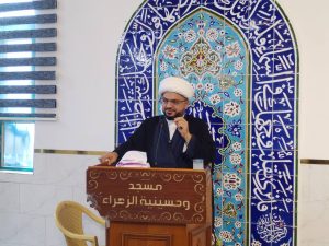 جموع المؤمنين تشهد إقامة صلاة الجمعة المباركة في رحاب مسجد وحسينية الزهراء (ع) بالرصافة