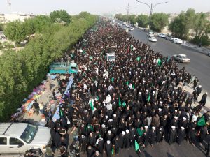 مشهد إيماني مهيب: عشرات الآلاف في البصرة يحيون ذكرى رحيل الصديقة الطاهرة