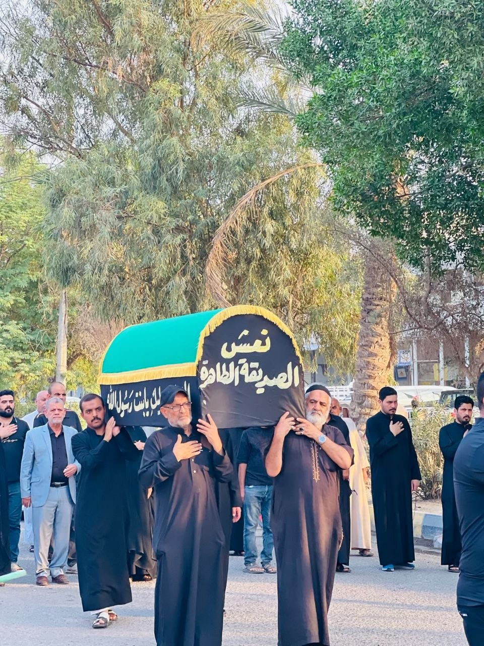 العزيزية تشهد تشيعاً مركزياً مهيباً بذكرى استشهاد الصديقة الكبرى الزهراء (عليها السلام)